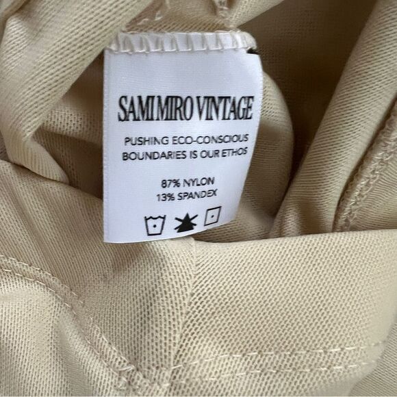 Sami Miro Vintage Asymmetric Pants in Nude – Size XL - Picture 9 of 9
